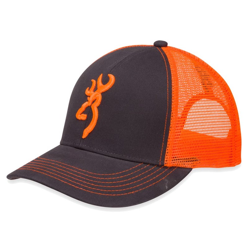Browning, Flashback Cap, Charcoal/Neon Orange - Image 1